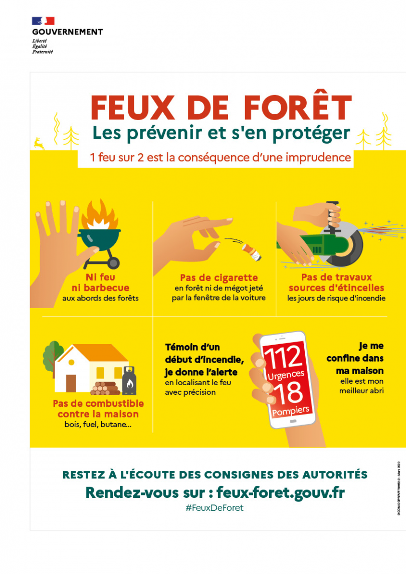 affiche feux de forêt