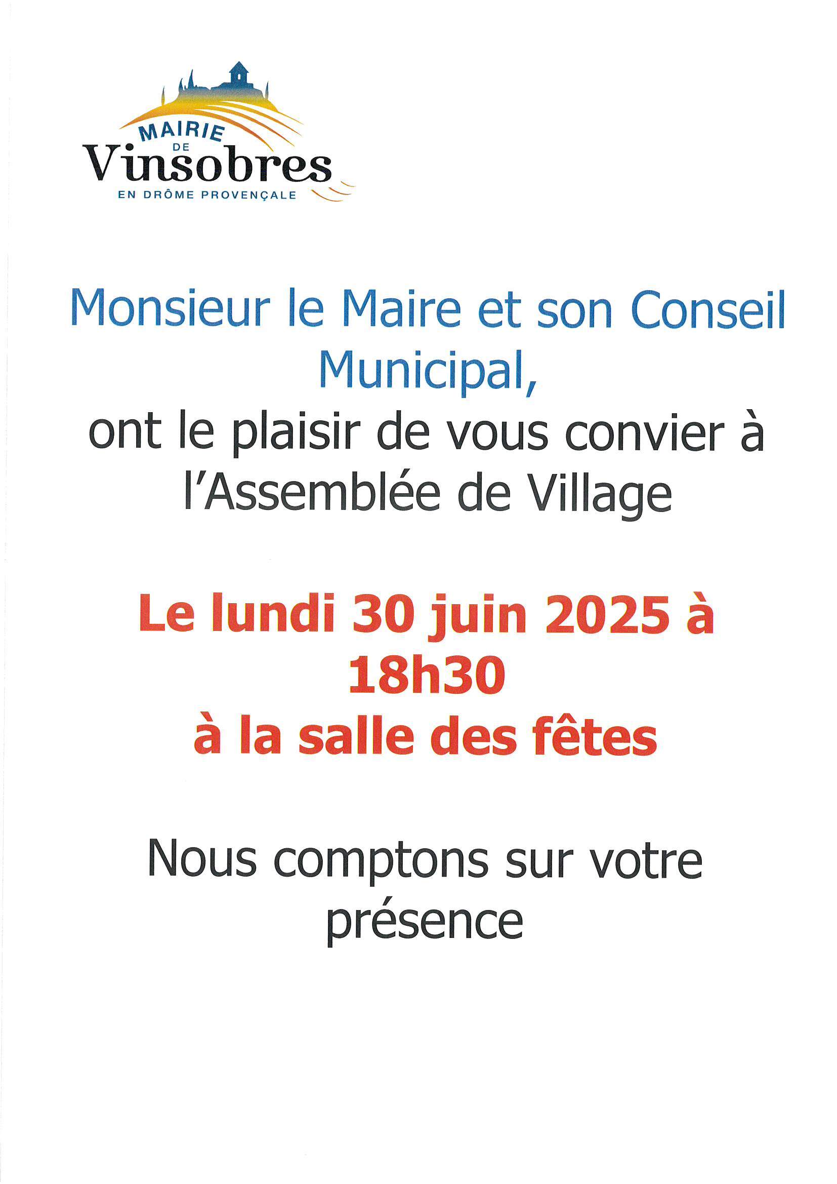 Assemblée de village 2025