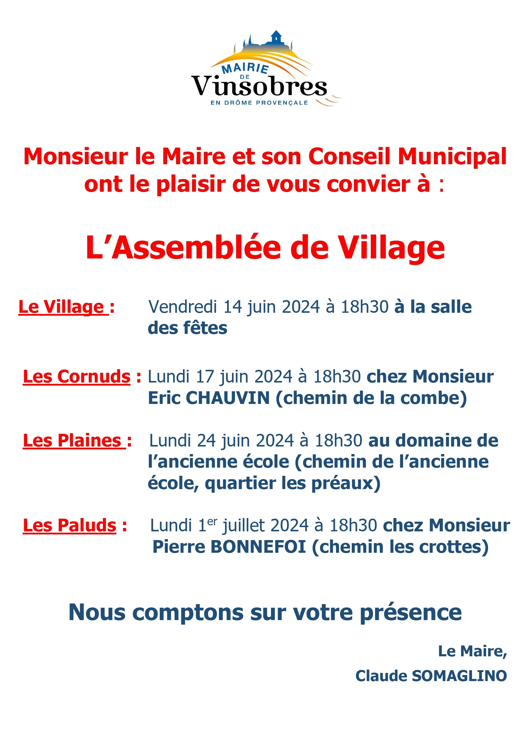 assemblée de village 2024