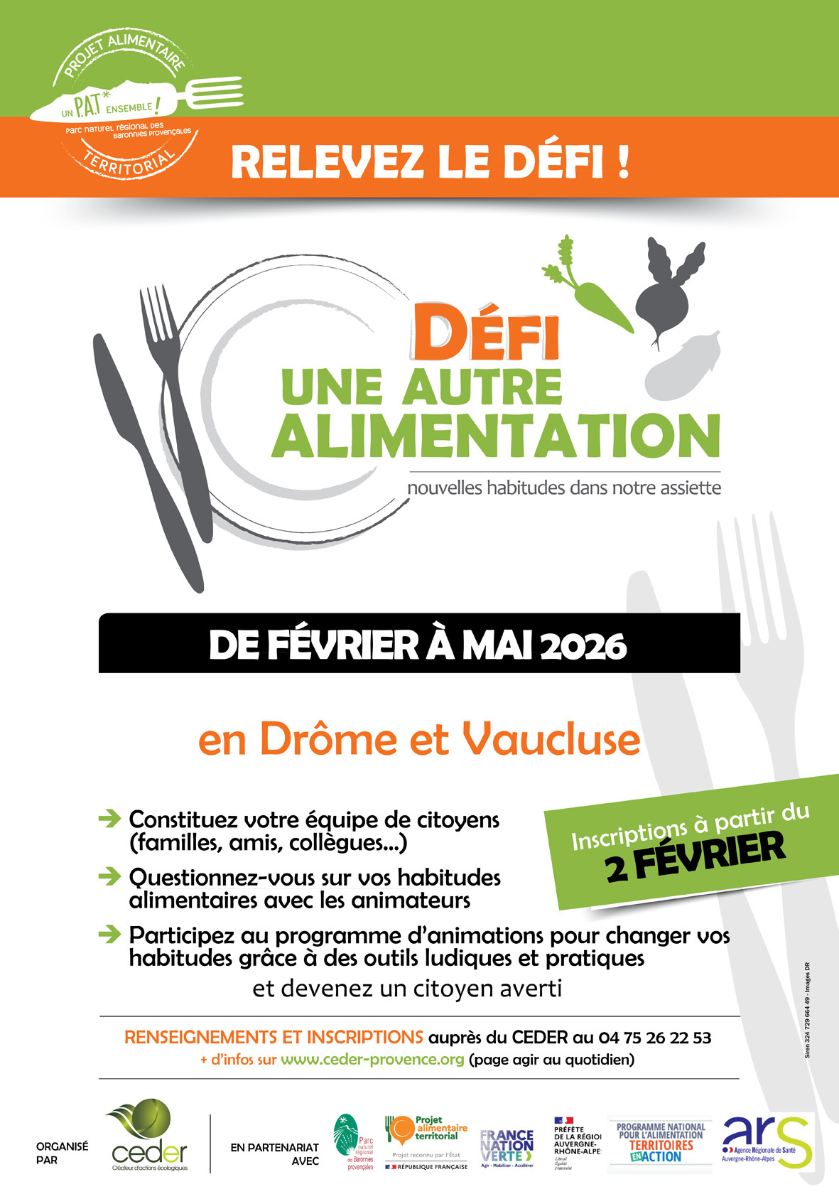 CEDER défi alimentation 2026