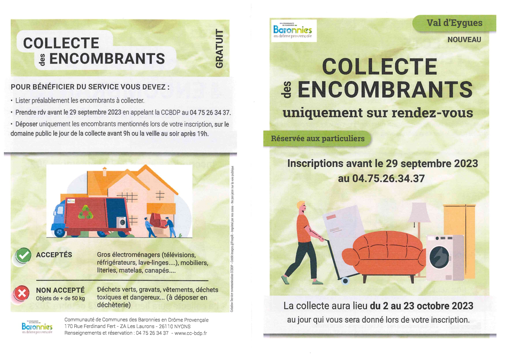 collecte encombrants ccbdp