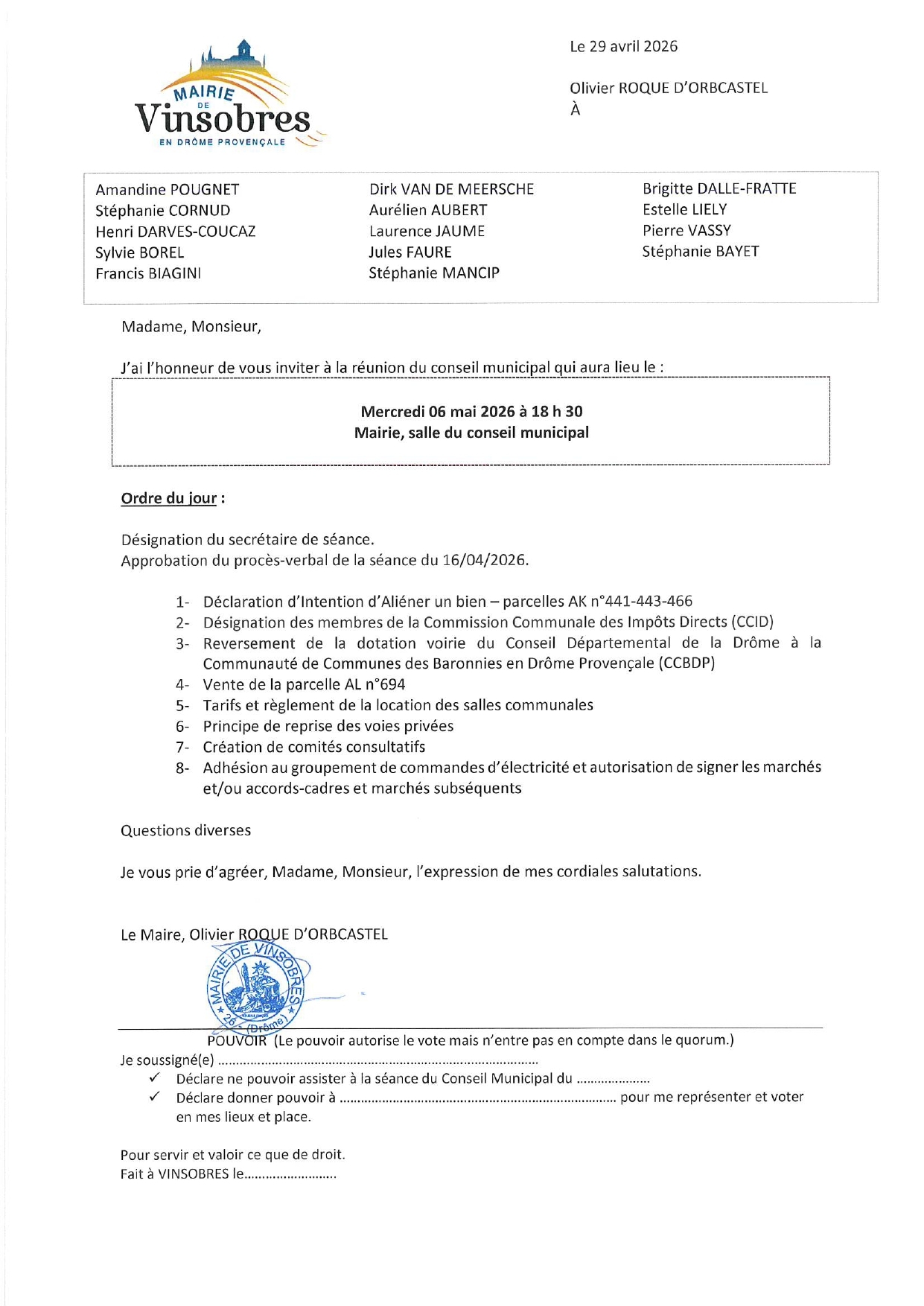 Convocation CM 06.05.26