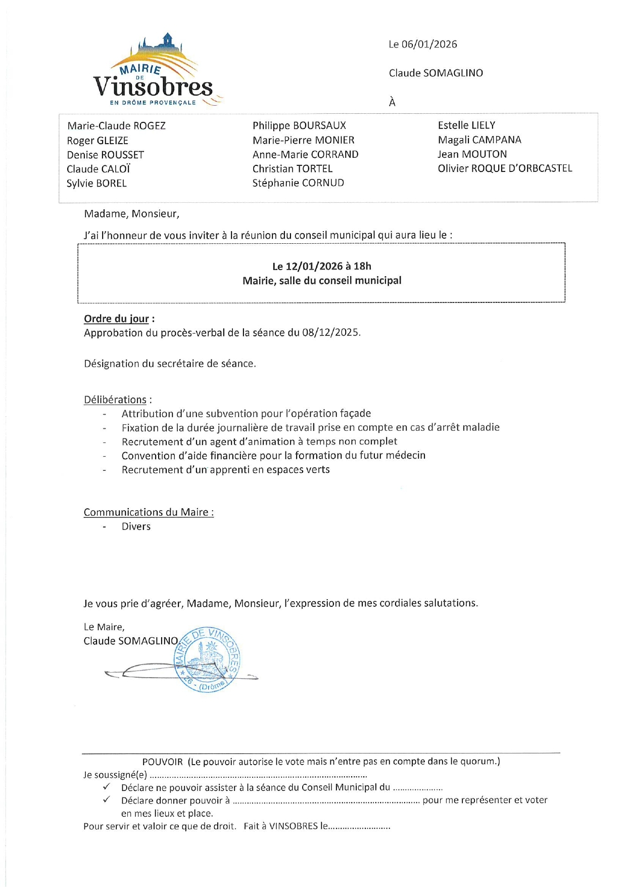 Convocation CM 12.01.26