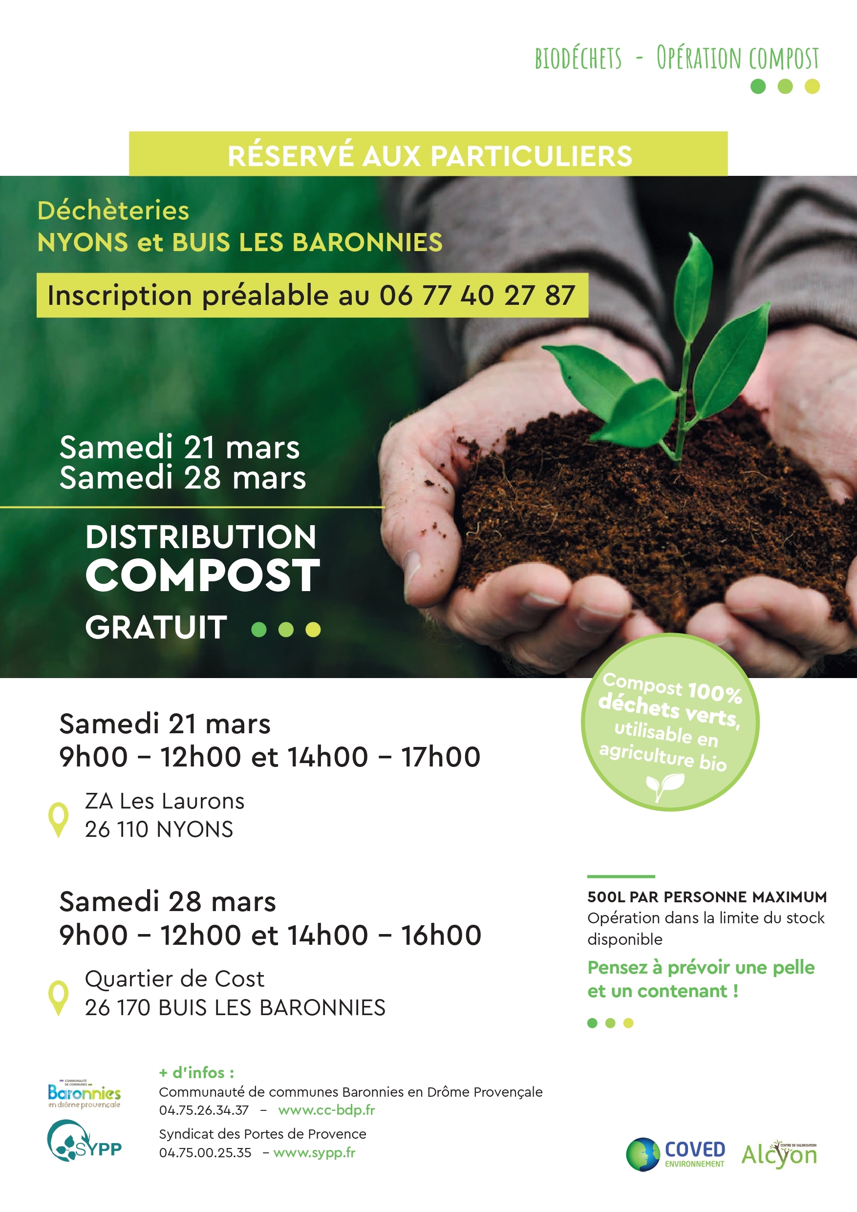 Distribution de compost