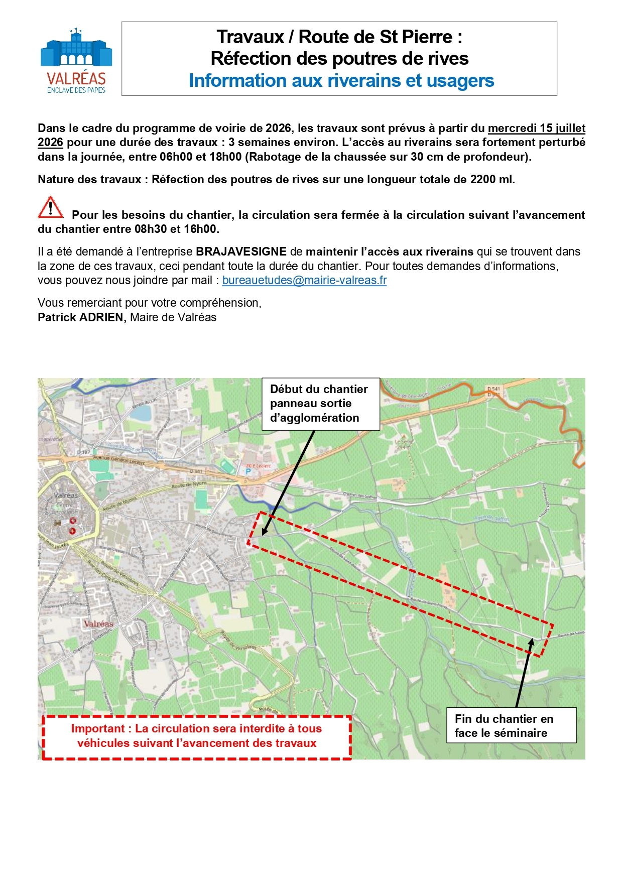 Travaux Valréas 15.07.26 2
