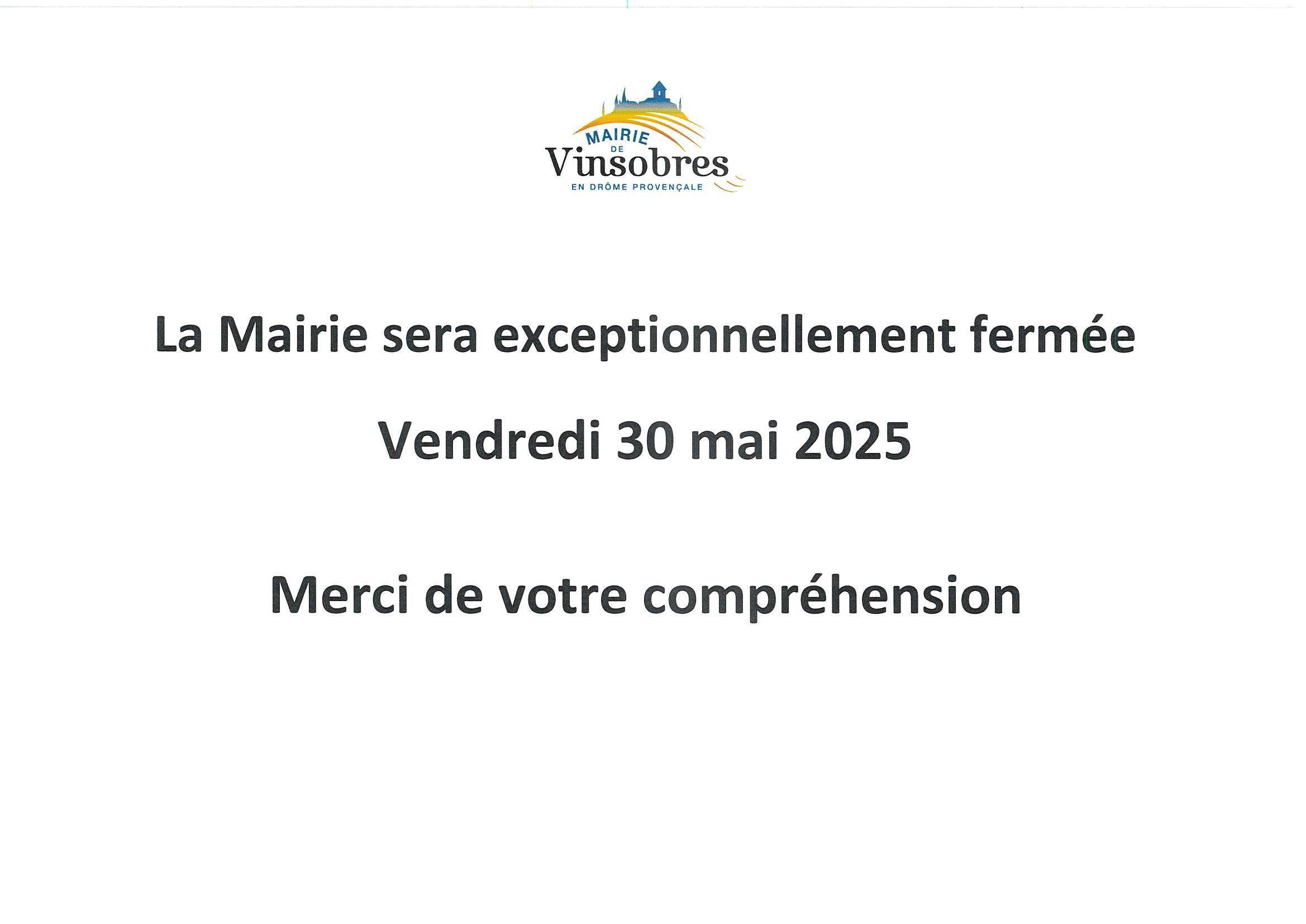 fermeture mairie 29.05