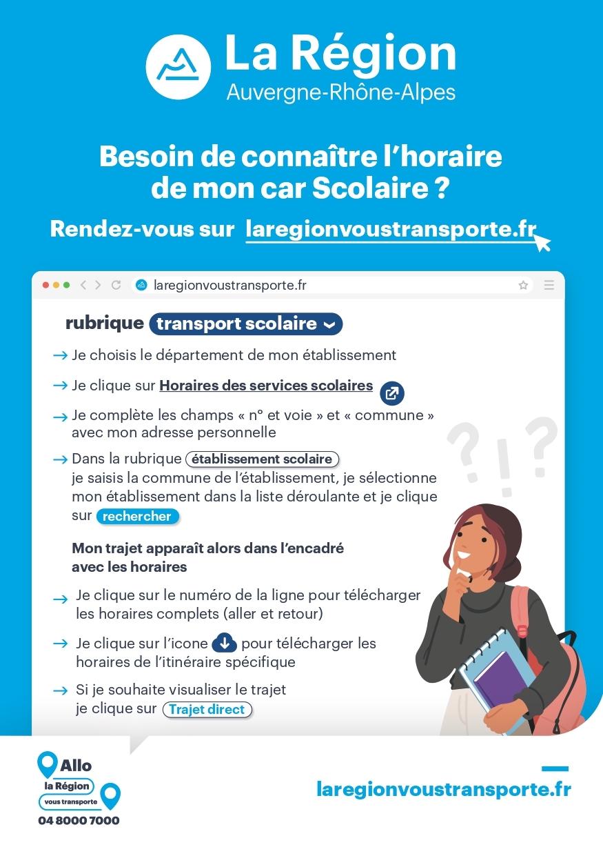 horaire transport région 2026