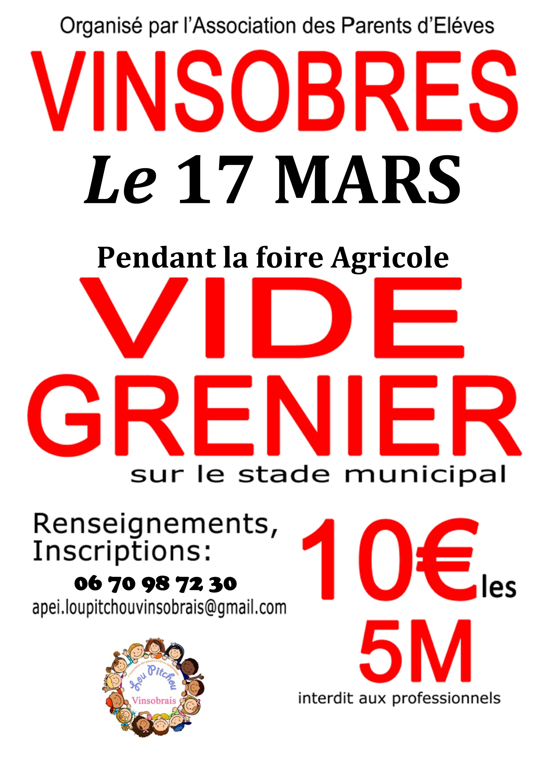 Vide grenier 17.03.24 APEI