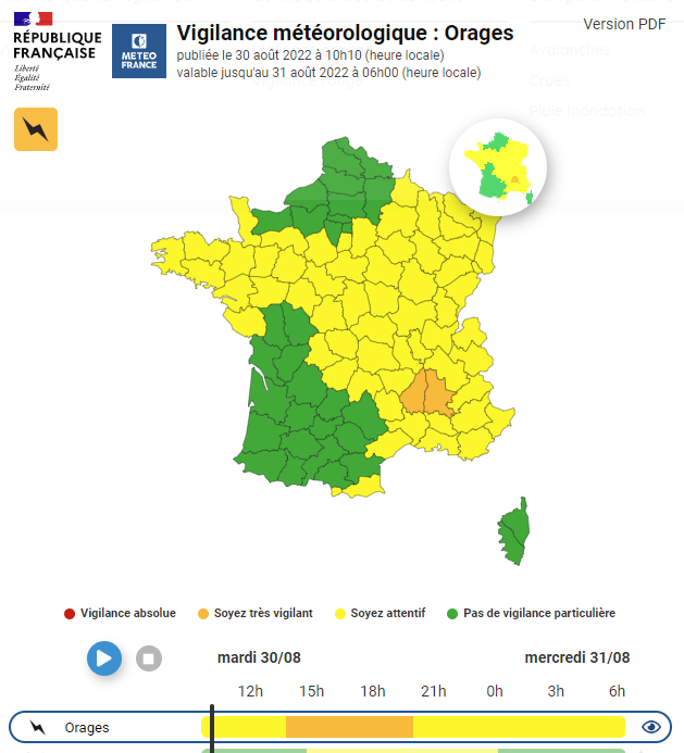 Vigilance météo Orages